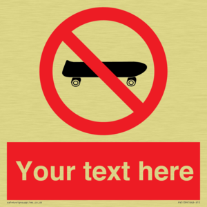 Custom No Skateboarding Sign